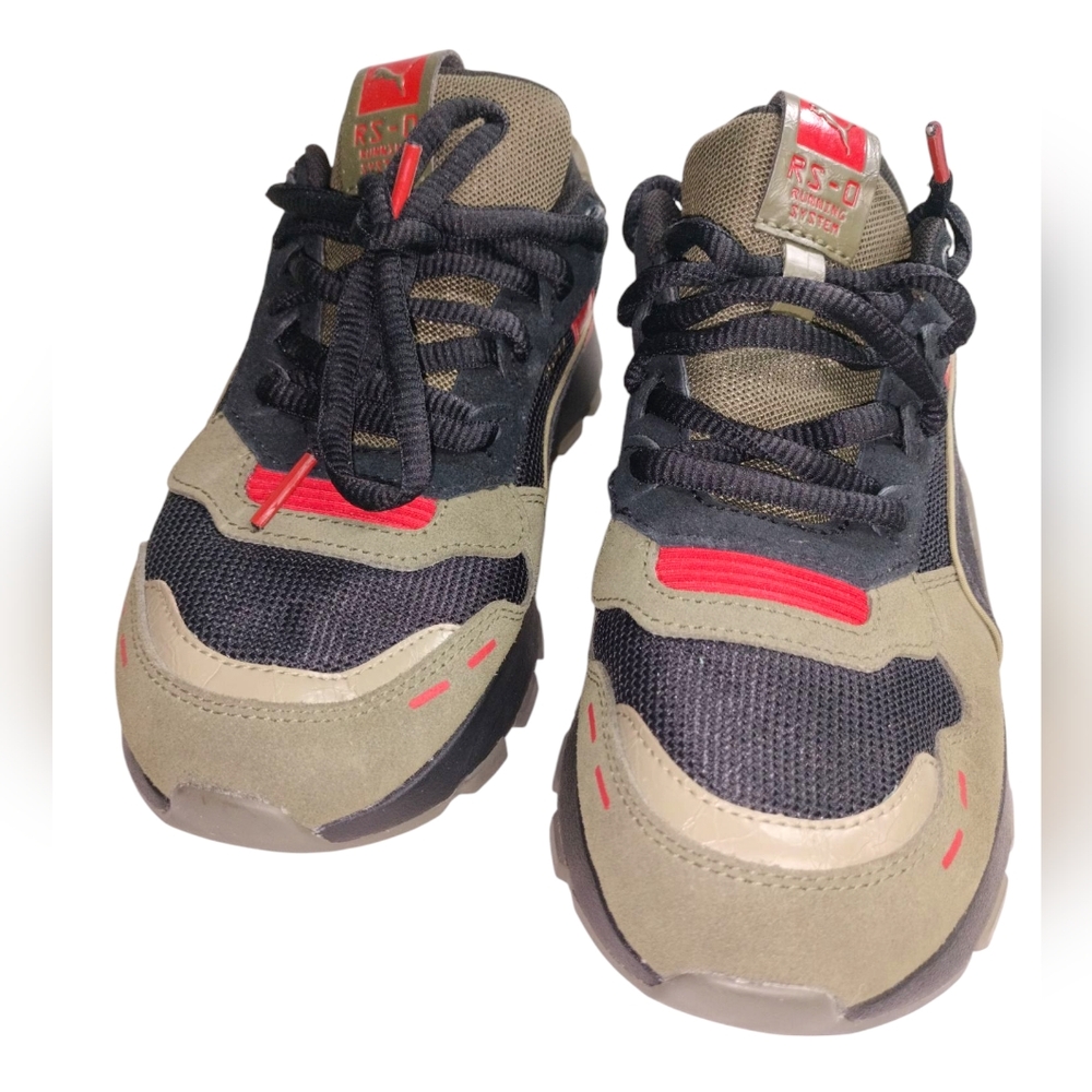 Puma RS 2.0 Tip-Off Black/Grape Leaf-High Risk Red 383551 01 Big Kids US 4